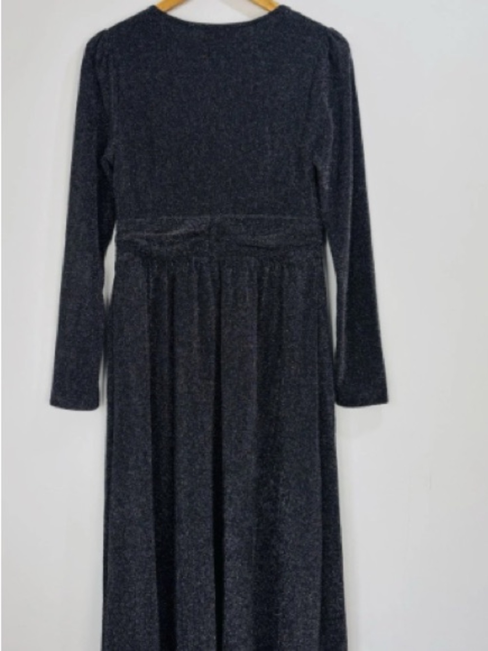 Girls Long Sleeve Charcoal Knit Dress